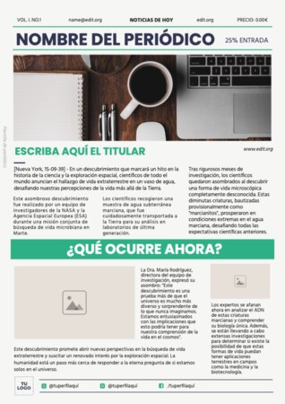 Edita una plantilla de Noticia