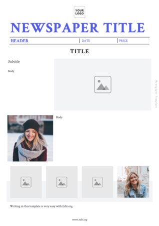 Edit a Newsprint template