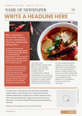 Edit a Newsprint template
