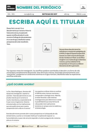 Edita una plantilla de Noticia