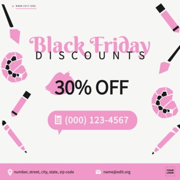 Edite seu design para Black Friday