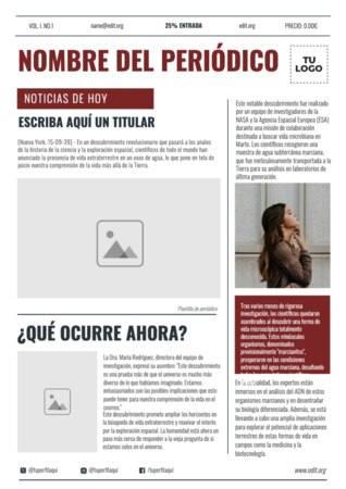 Edita una plantilla de Noticia
