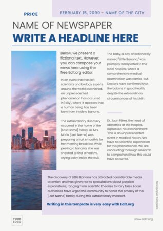 Edit a Newsprint template