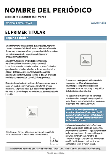 Edita una plantilla de Noticia
