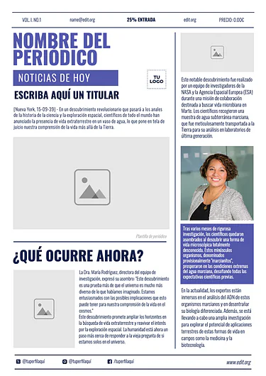 Edita una plantilla de Noticia