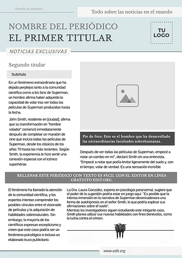 Edita una plantilla de Noticia