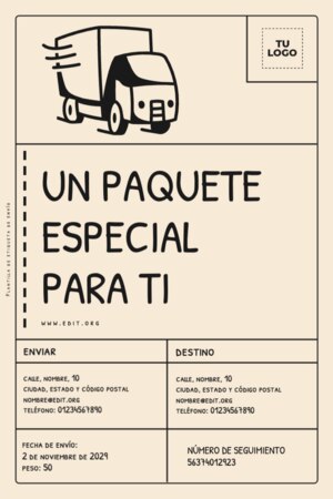 Edita una Etiqueta de Paquete