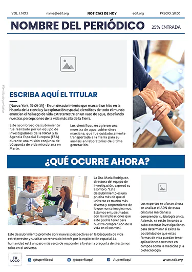 Edita una plantilla de Noticia