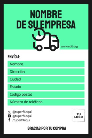 Edita una Etiqueta de Paquete