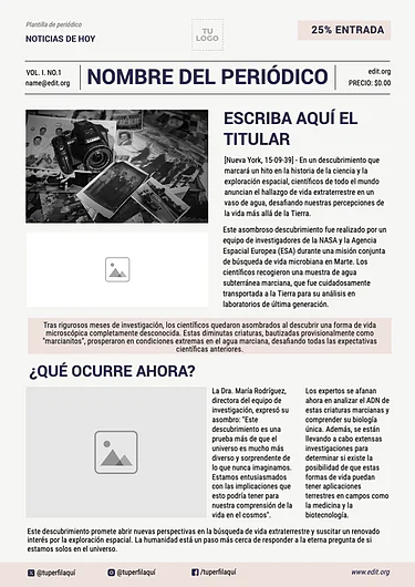 Edita una plantilla de Noticia