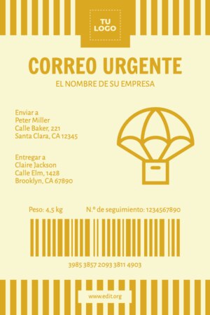 Edita una Etiqueta de Paquete