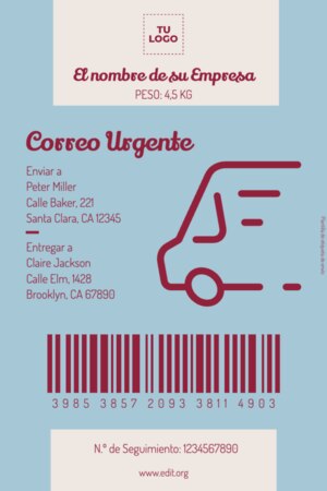 Edita una Etiqueta de Paquete