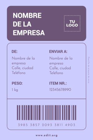 Edita una Etiqueta de Paquete