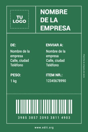 Edita una Etiqueta de Paquete