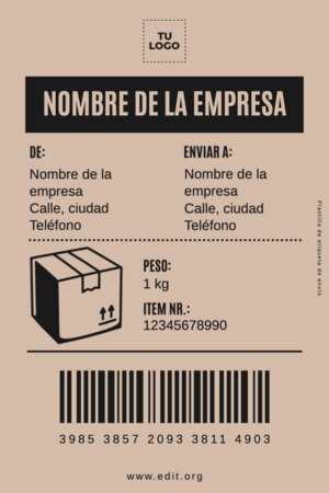 Edita una Etiqueta de Paquete