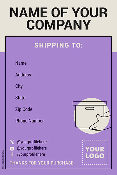 Edit a Shipping Label sample