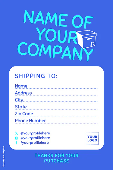 Edit a Shipping Label sample