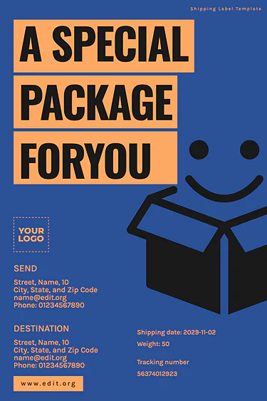 Edit a Shipping Label sample