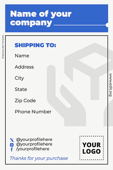Edit a Shipping Label sample