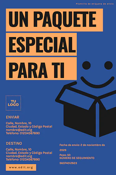 Edita una Etiqueta de Paquete