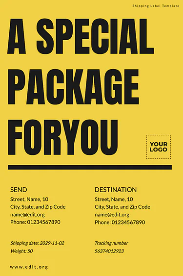 Edit a Shipping Label sample