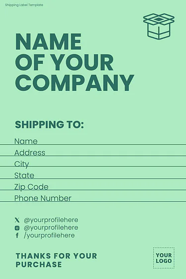 Edit a Shipping Label sample
