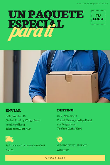 Edita una Etiqueta de Paquete