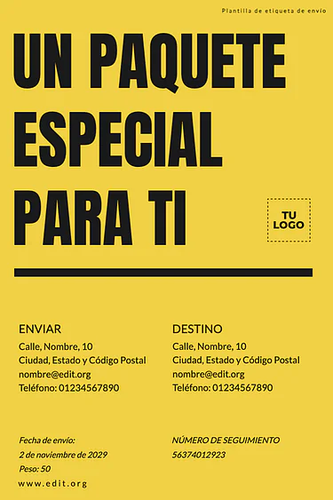 Edita una Etiqueta de Paquete