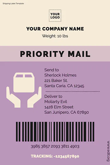 Edit a Shipping Label sample