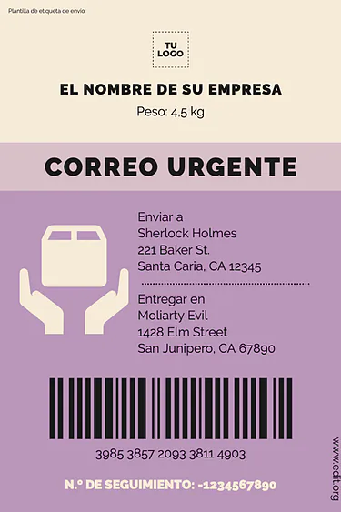 Edita una Etiqueta de Paquete