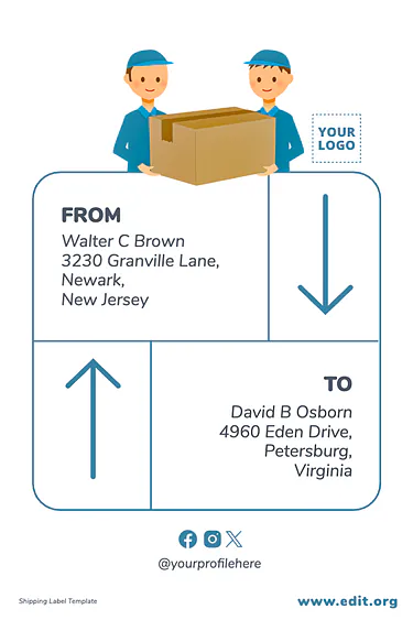 Edit a Shipping Label sample