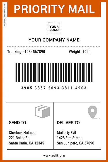 Edit a Shipping Label sample