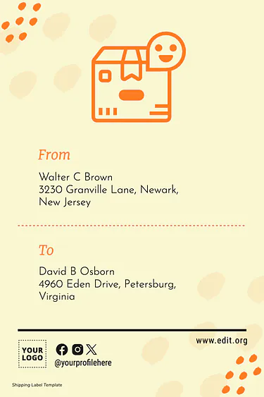 Edit a Shipping Label sample