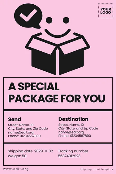 Edit a Shipping Label sample