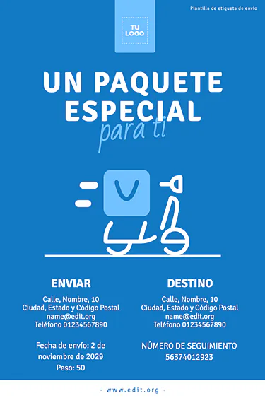 Edita una Etiqueta de Paquete