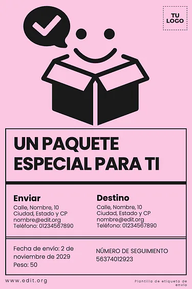 Edita una Etiqueta de Paquete