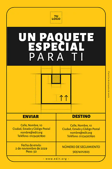 Edita una Etiqueta de Paquete