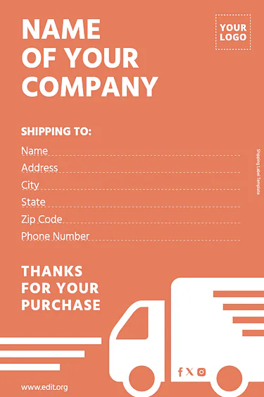 Edit a Shipping Label sample