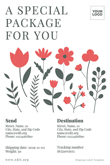 Edit a Shipping Label sample