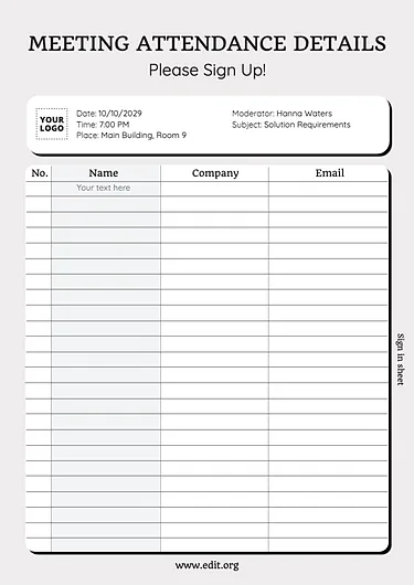 Edit a Sign Up Sheet