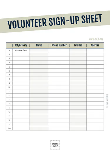 Edit a Sign Up Sheet