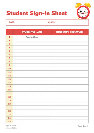 Edit a Sign Up Sheet