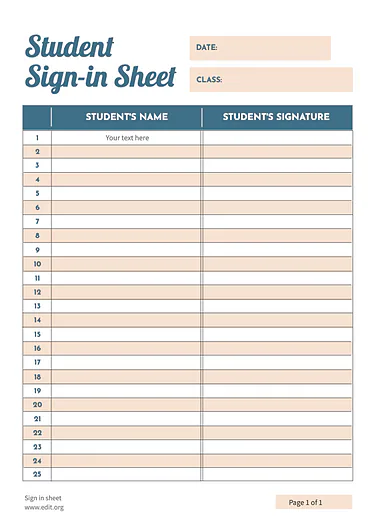 Edit a Sign Up Sheet