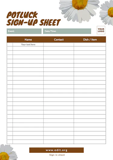 Edit a Sign Up Sheet