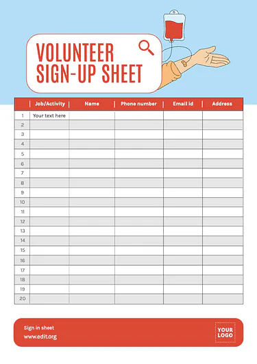 Edit a Sign Up Sheet