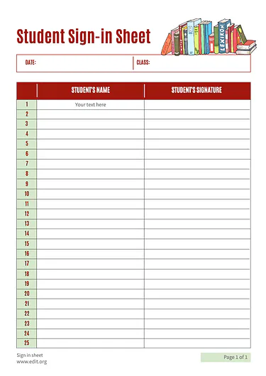 Edit a Sign Up Sheet