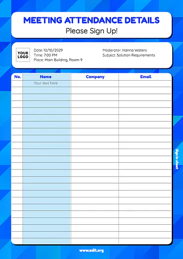 Edit a Sign Up Sheet