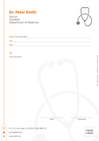 Modifier un formulaire de prescription vierge