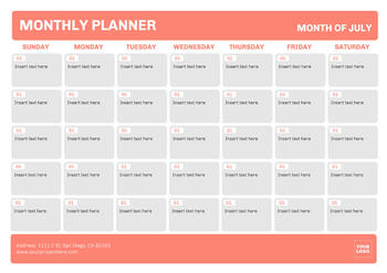 Monthly Planners