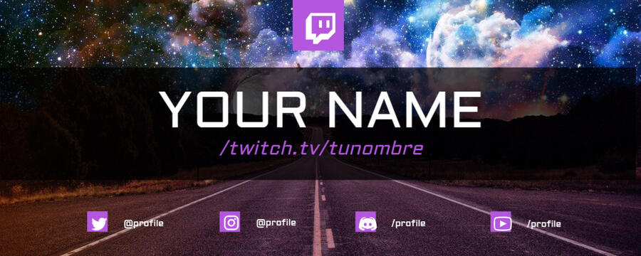 Editable Twitch Banner Designs Online